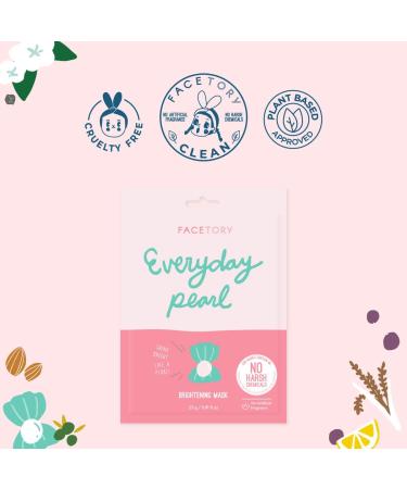FACETORY Pearl Radiance Boosting Mask - Pack of 5 | Soft Form-Fitting Face Mask for All Skin Types | Strengthening, Balancing, and Illuminating Formula | No Harsh Chemicals - Buy Online on SooperMarket.com