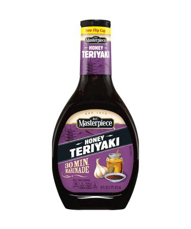 KC Masterpiece Honey Teriyaki Marinade, 16 Ounces (Pack of 6) (Package may vary)