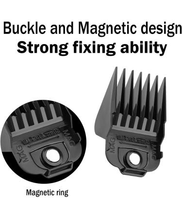 Andis Clipper Guards Set - Kaynway Professional Upgrade Magnetic Comb Guides for Andis Master Clipper 10PCS (Black) - Buy Online on SooperMarket.com
