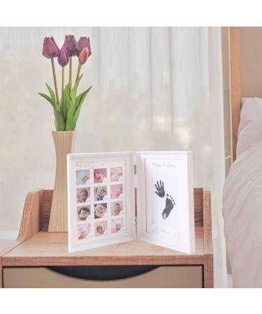 Mikytoper Baby Hand and Footprint Kit - Anniversary Growth Record Baby Gift with Reusable Ink Cartridge Photo Frame - Buy Online on SooperMarket.com