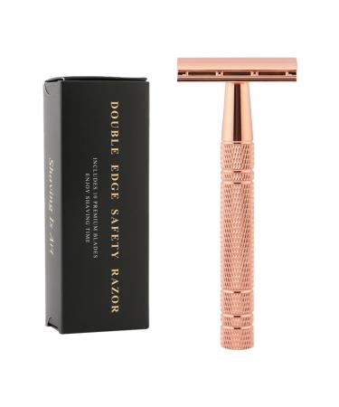 Safety Double Edge Single Blade Stainless Steel Detachable Head Razors for Men for a Close Smooth Clean Shave Metal