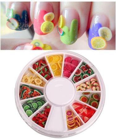Nail art piece1box Creative Nail Art Decoration Cute Finger Nail Fresh Fruit Multi Usage Polymer Clay Fruit Rods Sticks (12 Pattern) - Buy Online on SooperMarket.com