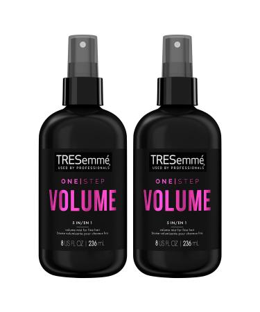 TRESemm Hair Care One Step 5 in 1 Leave in Styling Spray for Fine Hair Weightless & Volumizing Heat Protectant for Hair Adds Strength 2 pk 8 Fl Oz Ea