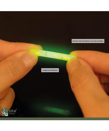 Zite Fishing Glow Sticks - 50 PCS Bright Bite Indicator Light Sticks | Long Burning Time | Standard Size 4.5x37mm in Yellow & Green for International Shipping - Buy Online on SooperMarket.com