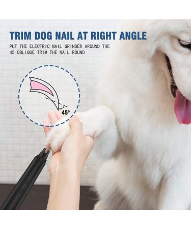 Bisnuy Professional 2-Speed Electric Dog Nail Grinder for Painless Grooming - Rechargeable Pet Nail Trimmer for Dogs & Cats - Buy Online on SooperMarket.com