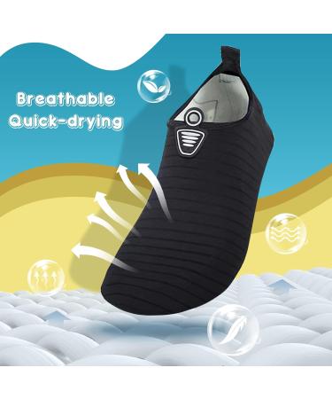 Pthtechus Children Aqua Shoes - Boys & Girls Quick-Dry Beach Swimming Shoes Non-Slip Water Shoes for Indoor Surfing & Boating - Size 28/29 EU Black - Buy Online on SooperMarket.com
