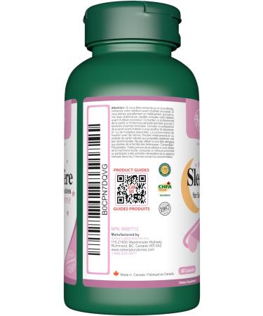 VORST Natural Sleep Aid Supplement for Women 60 Capsules | Powder Pills | 1 Bottle 60 count (Pack of 1) - Buy Online on SooperMarket.com