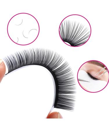 Fadlash Easy Fan Lashes C Curl 0.07 9-17mm Mixed Length Russian Lashes - Natural Look Self Fanning Eye Lashes - Buy Online on SooperMarket.com