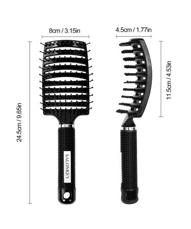 Professional Vented Hair Brush - Fast Drying & Detangling Barber Tool (Black) - Buy Online on SooperMarket.com