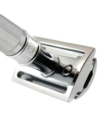Edwin Jagger Double Edge Safety Razor - Premium Stainless Steel Shaving Tool - Buy Online on SooperMarket.com