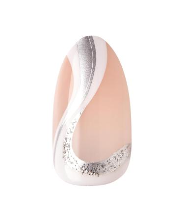 KISS imPRESS No Glue Mani Press On Nails - On My Mind White Almond Shape Medium Size Includes 30 Nails & Accessories - Shop Now Internationally - Buy Online on SooperMarket.com