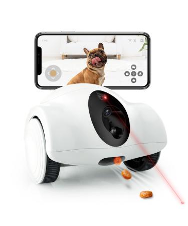 Smart Pet Camera, GULIGULI Movable Companion Robot for Pets, Dog Treat Camera, 1080P Full HD WiFi Pet Camera with Phone App, Night Vision, 2-Way Audio, No Monthly Fee (2.4G WiFi ONLY)