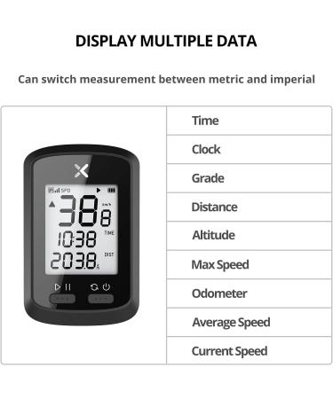 XOSS G GPS Bike Computer - Wireless Bluetooth Speedometer and Odometer for Cycling - Rechargeable and Waterproof - Fits All Bikes - Buy Online on SooperMarket.com
