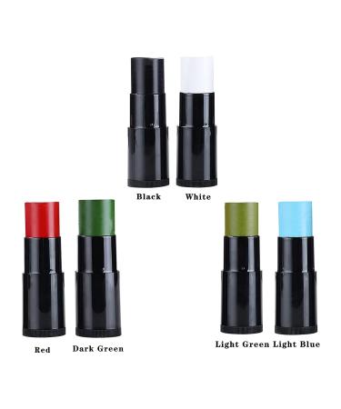 2Pcs White Black Face Body Paint Stick - Halloween Cosplay/Sports Makeup - Waterproof & Hypoallergenic - Buy Online on SooperMarket.com