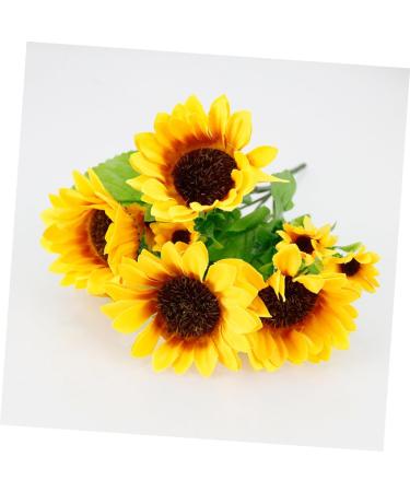 Zerodeko Sunflower Props 2pcs 7 Artificial Flower Bouquet Wedding Bouquet Artificial Flowers Bouquet Artificial Bouquet Decor Flower Arrangement Supplies Sunflower Fake Sunflowers Heads - Buy Online on SooperMarket.com