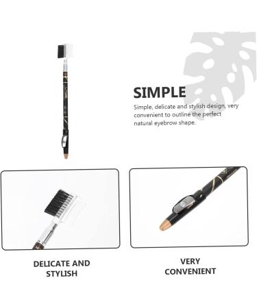 Angoily 4pcs Two-in-one Eyebrow Pencil Eyebrow Pen Mini Suitcase Eyebrow Beauty Pencils Miss 2 in 1 - Buy Online on SooperMarket.com