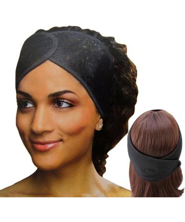 JSGHGDF Mesh Hair Wraps for Black Women Mesh Wrap Spa Headband For Washing Face Sleeping Hair Wrap Hair Net for Women Makeup Blue - Buy Online on SooperMarket.com