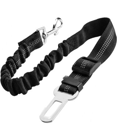 Adjustable Dog Car Seat Belt Harness Pet Safety Belt with Elastic Strap Dog Car Harness for Travel Black 20in-29in long - Buy Online on SooperMarket.com