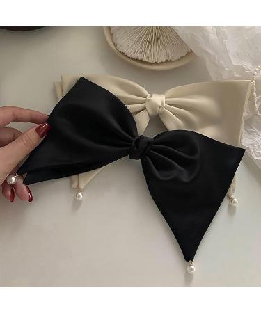 BUAJIUBUA Big Bow Hair Clip with Pearl Dangling for Women & Girls - Prom Hair Accessory - Buy Online on SooperMarket.com