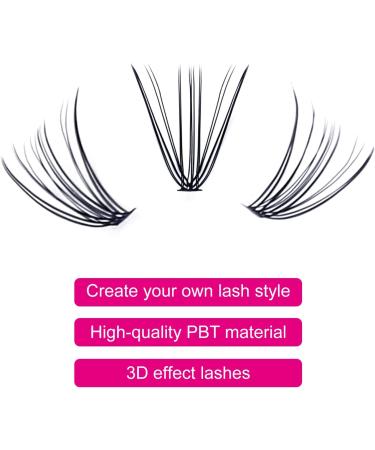 Fadlash 20D-0.07-D Cluster Eyelashes Extension 16mm - Individual Lashes for DIY Self-Application - Buy Online on SooperMarket.com