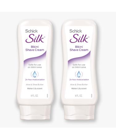 Schick Silk Bikini Shave Cream | Shaving Cream for Women Bikini Area, Intimate Shaving Cream 2 Pack, 6oz Each