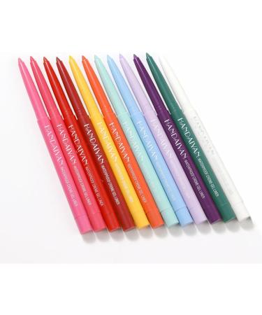 Colourful Eyeliners Matte Eyeliner Pencil Long Lasting Waterproof Makeup Cosmetics 12PCS eyeliner - Buy Online on SooperMarket.com