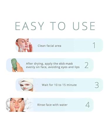 Poreless Deep Cleanse Mask Stick - Green Tea Clay Stick for All Skin Types (2PCs) - Deep Clean & Improve Skin - Men & Women - Buy Online on SooperMarket.com