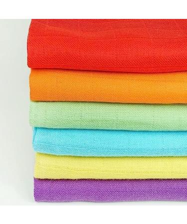 Buy BRIGHT Bots Unisex Muslin Squares - 70 cm 6 Assorted Colors for Babies | International Shipping - Buy Online on SooperMarket.com