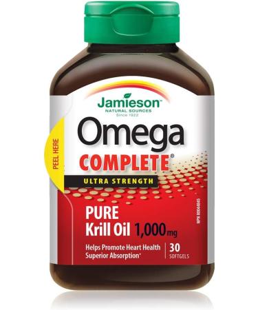 Jamieson Ultra Strength Krill 1000mg 30 Softgels - Buy Online on SooperMarket.com