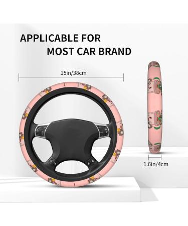 Yyhhaofa Neoprene Steering Wheel Cover - Durable Slip Resistant Easy to Install - Fits Most Cars Suvs Sunflower Seeds and Strawberries Printing - Buy Online on SooperMarket.com