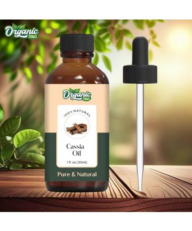 Organic Zing Cassia (Cinnamomum Cassia) Oil | Pure & Natural Essential Oil for Hair Care Massage Aroma & Diffuser - 30ml/1.01fl oz - Buy Online on SooperMarket.com