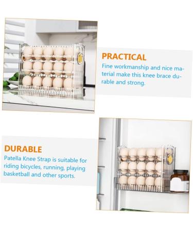 KOMBIUDA Refrigerator Egg Rack Egg Storage Box Plastic Serving Tray Vanity Organizers and Storage Egg Container for Refrigerator Transparent 26X20X10CM - Buy Online on SooperMarket.com