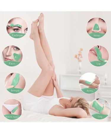 Showvigor Hard Wax Beads for Hair Removal - 4 Colors, 4 Bags - Brazilian Bikini Face Body Legs Back At Home - Blue Pearl Beads - 400g with 10 Wax Sticks - Buy Online on SooperMarket.com