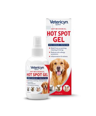 Vetericyn Plus Dog Hot Spot Gel. Itch Relief and Protection for Irritations Rashes and Sores. Safe for All Animals. 89 mL Single