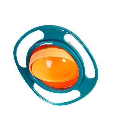 Magic Bowl Universal Gyro bowl with lid for babies 360 rotating run -off bowl cute baby rotary bowl creative feeding bowls for babies over 6 months greenen