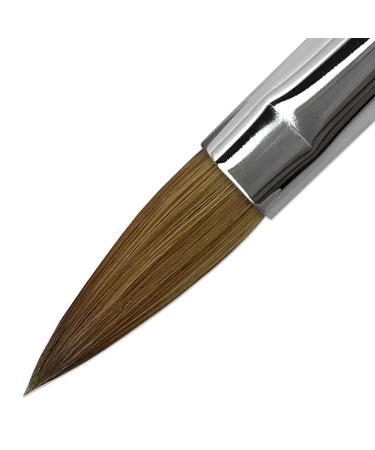PANA Pure Kolinsky Hair Acrylic Nail Brush - Size 8 Teal Wood Handle - Buy Online on SooperMarket.com