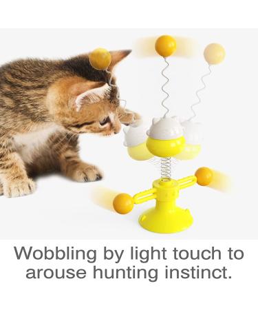 PUPPYIT Interactive Cat Toy - Fun Windmill Swing Teaser for Indoor Kittens | Ideal Gift for Cat Lovers - Buy Online on SooperMarket.com