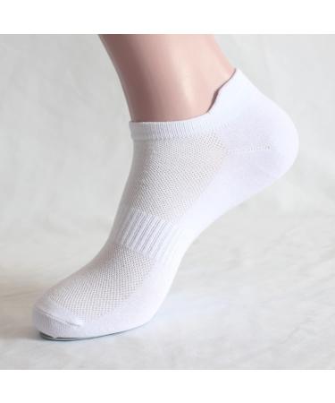 Brookhaus Women's Ankle Socks 6-Pack - White (Size 6-9) | Low Cut Athletic Running Socks for Women - Buy Online on SooperMarket.com