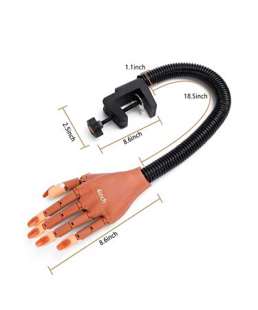 Flexible Nail Practice Hand with 200pcs Fake Nail Tips - Ideal for Beginners to Practice Nail Art & Skills - Type A - Buy Online on SooperMarket.com