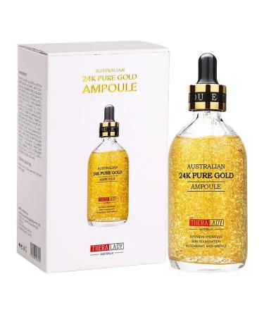 24K Pure Gold Ampoule - Hydrating Lifting & Moisturizing Facial Essence (100ml) | Australian Skincare - Buy Online on SooperMarket.com