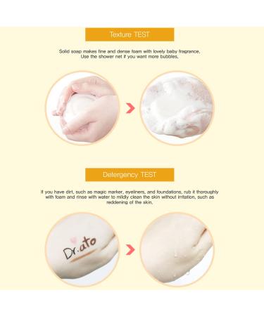 DR.ATO Real Soft Baby Bath Soap 100g 3 Pack - Gentle Tear-Free Cleansing with Shea Butter and Glycerin, Mild & Hypoallergenic Bar for Infants and Toddlers - Buy Online on SooperMarket.com