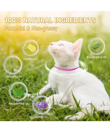 Cat Repellent Treatment Adjustable Cat Repellent Collars Natural Protection Repellent Collar for Cats Water Resistant Repellent Collar for Cats Small-Medium-Large Pink 2pack - Buy Online on SooperMarket.com