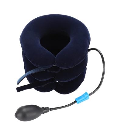Inflatable Cervical Vertebrae Traction Device - Portable Neck Support Cushion for Home & Office (Adjustable Blue) - Buy Online on SooperMarket.com