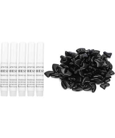 Tmishion Cat & Dog Nail Caps - 100 Soft Anti-Scratch Protective Sleeves for Pets (M) - Cool Black - Buy Online on SooperMarket.com