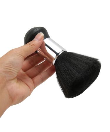 Black Neck Duster Brush Easy Using Hair Cutting Brush for Face Neck Cleaning Soft Comfortable Neck Face Dust Brush with Ergonomic Handle Practical Barber Brush for Home Salon