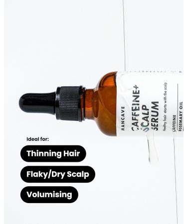 ManCave Caffeine+ Scalp Serum 50ml for Men Stimulate and Condition Scalp with Caffeine and Rosemary Oil Exfoliate Dry Flaky and Itchy Scalp with Salicylic Acid Natural Formulation Vegan Friendly - Buy Online on SooperMarket.com