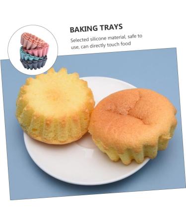 12 Pcs Silicone Muffin Cup Silicone Molds Reusable Cupcake Liners Reusable Baking Molds Delicate 7.5X6.3CM Assorted Color - Buy Online on SooperMarket.com