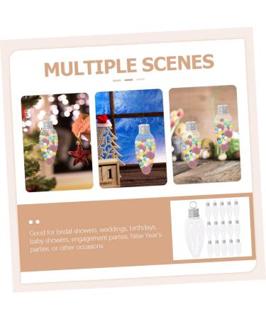 Cabilock 24pcs Small Light Bulb Candy Bottle Christmas Light Bulbs Christmas Ornament Candy Case Banquet - Buy Online on SooperMarket.com
