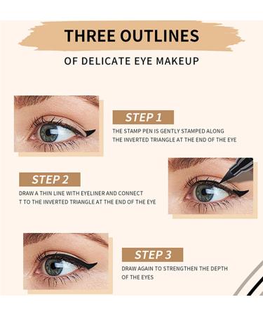 Go Ho Brown Wingliner Stamp - Long Lasting Liquid Eyeliner for Cat Eyes | Super Slim Felt Tip for Precise Application | Tattoo Tool for Perfect Winged Look - 1 PC - Buy Online on SooperMarket.com