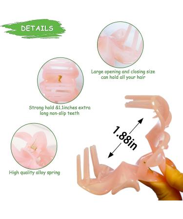WUBAYI Floral Hair Claw Clips - Strong Hold for Women and Girls with Medium Thick Hair - 6 Pack #004 - Buy Online on SooperMarket.com